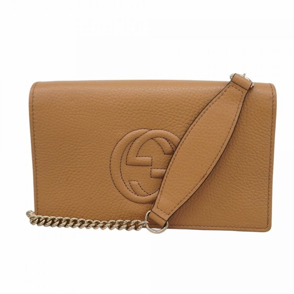 GUCCI Brown Leather Shoulder Bag - Picture 1 of 13